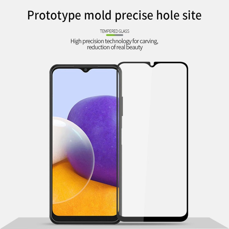 For Samsung Galaxy A22 5G MOFI 9H 2.5D Full Screen Tempered Glass Film(Black)