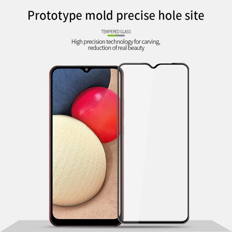 For Samsung Galaxy A03s 164mm MOFI 9H 3D Explosion-proof Curved Screen Tempered Glass Film(Black)