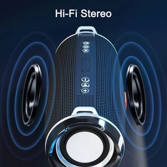 T&G TG192 LED Flashing Light Portable Wireless Bass 3D Stereo Bluetooth Speaker, Support FM / TF Card / USB(Red)