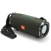 T&G TG187 Portable Water-resistant Wireless Bass Surround Bluetooth Speaker with Shoulder Strap, Support FM / TF  Card(Green)