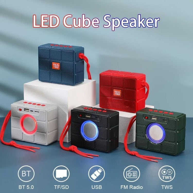 T&G TG311 LED Flashlight Portable Bluetooth Speaker, Support TF Card / FM / 3.5mm AUX / U Disk(Red)