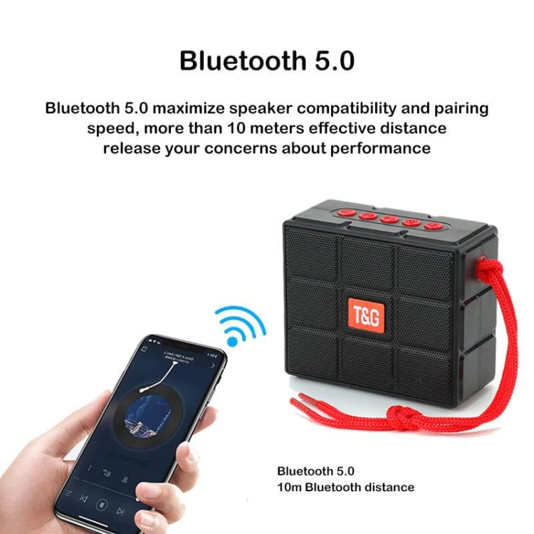 T&G TG311 LED Flashlight Portable Bluetooth Speaker, Support TF Card / FM / 3.5mm AUX / U Disk(Blue)