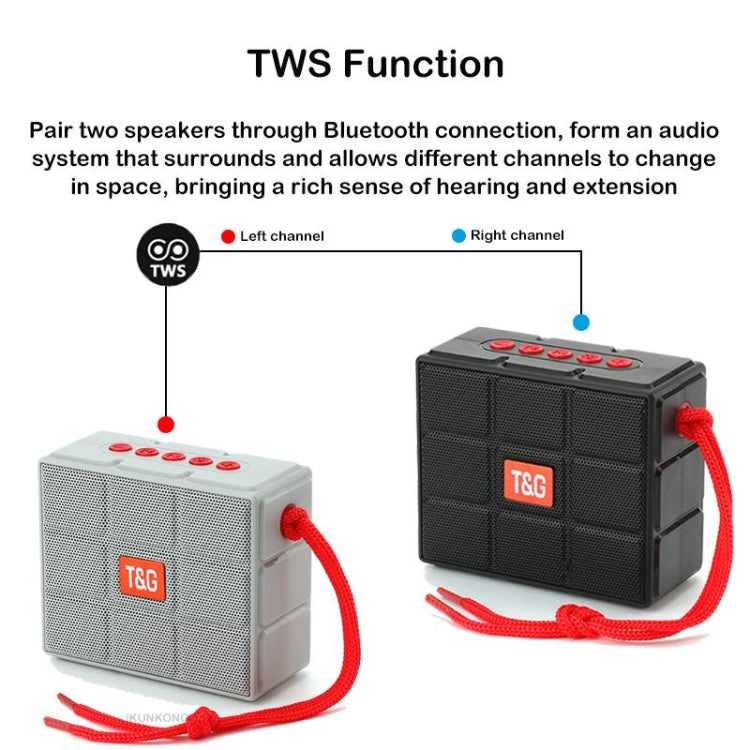 T&G TG311 LED Flashlight Portable Bluetooth Speaker, Support TF Card / FM / 3.5mm AUX / U Disk(Blue)