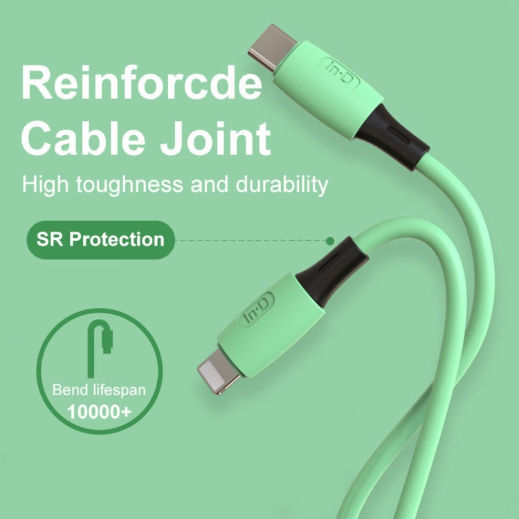 ENKAY Hat-Prince ENK-CB209 PD 20W 3A Type-C to 8 Pin Silicone Data Sync Fast Charging Cable, Cable Length: 1.2m(Pink)