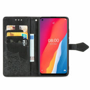 For Ulefone Note 11 Plus Mandala Flower Embossed Horizontal Flip Leather Case with Bracket / Card Slot / Wallet / Lanyard(Black)