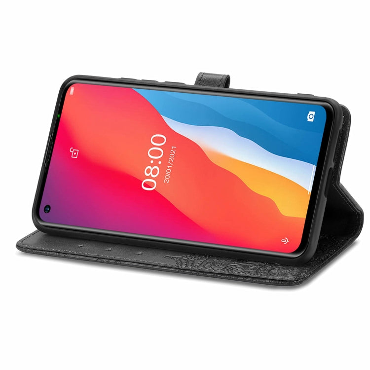 For Ulefone Note 11 Plus Mandala Flower Embossed Horizontal Flip Leather Case with Bracket / Card Slot / Wallet / Lanyard(Black)
