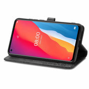 For Ulefone Note 11 Plus Mandala Flower Embossed Horizontal Flip Leather Case with Bracket / Card Slot / Wallet / Lanyard(Black)
