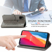 For Ulefone Note 11 Plus Mandala Flower Embossed Horizontal Flip Leather Case with Bracket / Card Slot / Wallet / Lanyard(Grey)