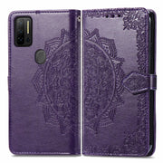 For Ulefone Note 11 Plus Mandala Flower Embossed Horizontal Flip Leather Case with Bracket / Card Slot / Wallet / Lanyard(Purple)