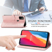 For Ulefone Note 11 Plus Mandala Flower Embossed Horizontal Flip Leather Case with Bracket / Card Slot / Wallet / Lanyard(Rose Gold)