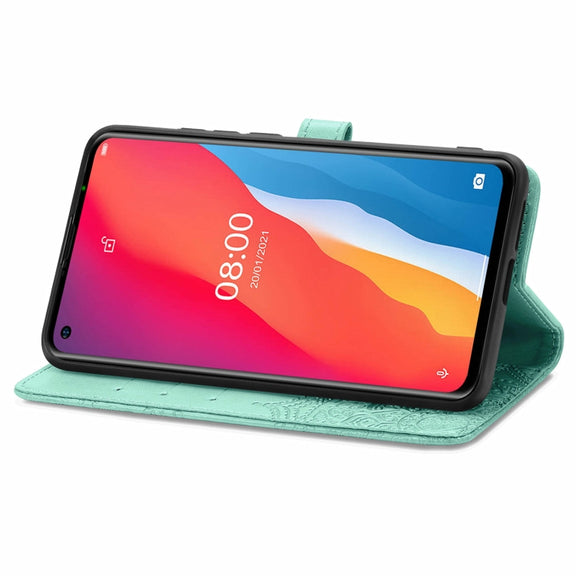For Ulefone Note 11 Plus Mandala Flower Embossed Horizontal Flip Leather Case with Bracket / Card Slot / Wallet / Lanyard(Green)