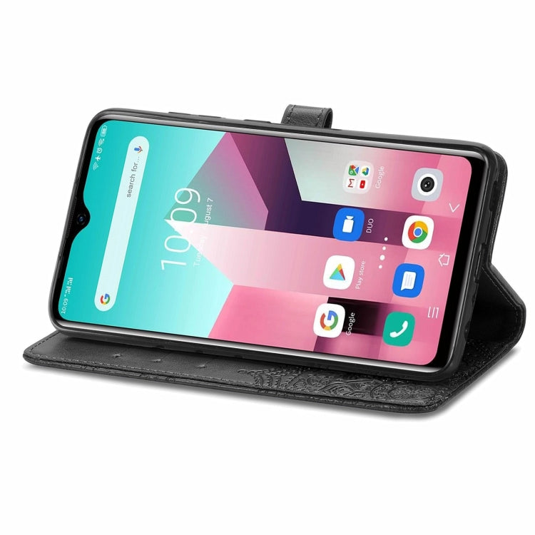 For Blackview A80 Pro Mandala Flower Embossed Horizontal Flip Leather Case with Holder & Three Card Slots & Wallet & Lanyard(Black)