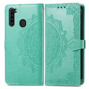 For Blackview A80 Pro Mandala Flower Embossed Horizontal Flip Leather Case with Holder & Three Card Slots & Wallet & Lanyard(Green)
