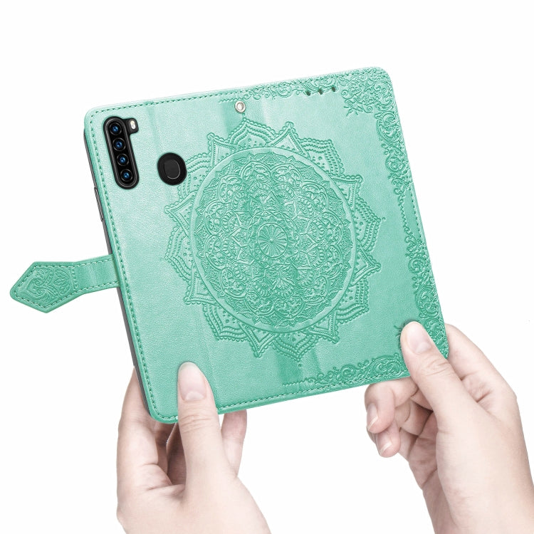 For Blackview A80 Pro Mandala Flower Embossed Horizontal Flip Leather Case with Holder & Three Card Slots & Wallet & Lanyard(Green)