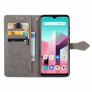For Blackview A80 Pro Mandala Flower Embossed Horizontal Flip Leather Case with Holder & Three Card Slots & Wallet & Lanyard(Grey)