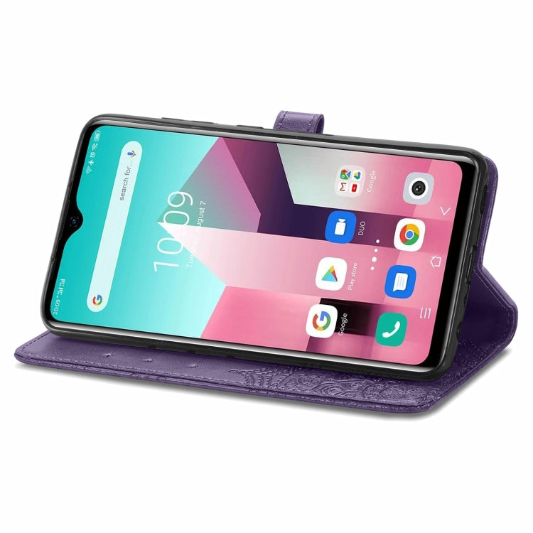 For Blackview A80 Pro Mandala Flower Embossed Horizontal Flip Leather Case with Holder & Three Card Slots & Wallet & Lanyard(Purple)