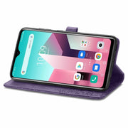 For Blackview A80 Pro Mandala Flower Embossed Horizontal Flip Leather Case with Holder & Three Card Slots & Wallet & Lanyard(Purple)