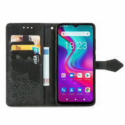 For Doogee X96 Pro Mandala Flower Embossed Horizontal Flip Leather Case with Holder & Three Card Slots & Wallet & Lanyard(Black)