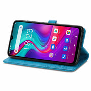 For Doogee X96 Pro Mandala Flower Embossed Horizontal Flip Leather Case with Holder & Three Card Slots & Wallet & Lanyard(Blue)