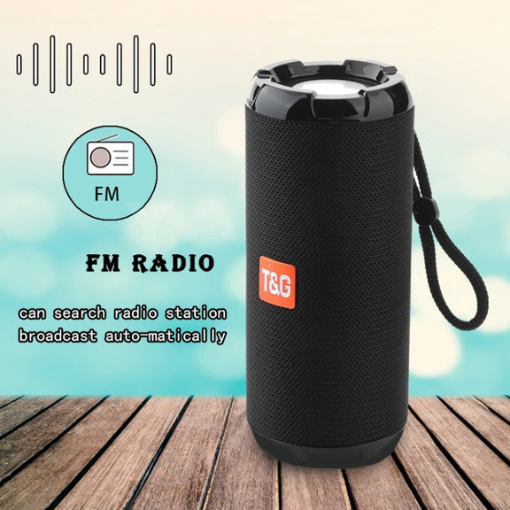T&G TG621 Portable Water-resistant 3D Stereo Wireless Speaker, Support FM Radio / TWS / TF Card(Blue)