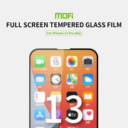 For iPhone 13 Pro Max MOFI 9H 2.5D Full Screen Tempered Glass Film (Black)