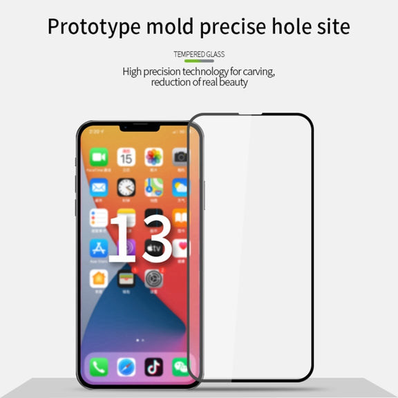 For iPhone 13 Pro Max MOFI 9H 2.5D Full Screen Tempered Glass Film (Black)