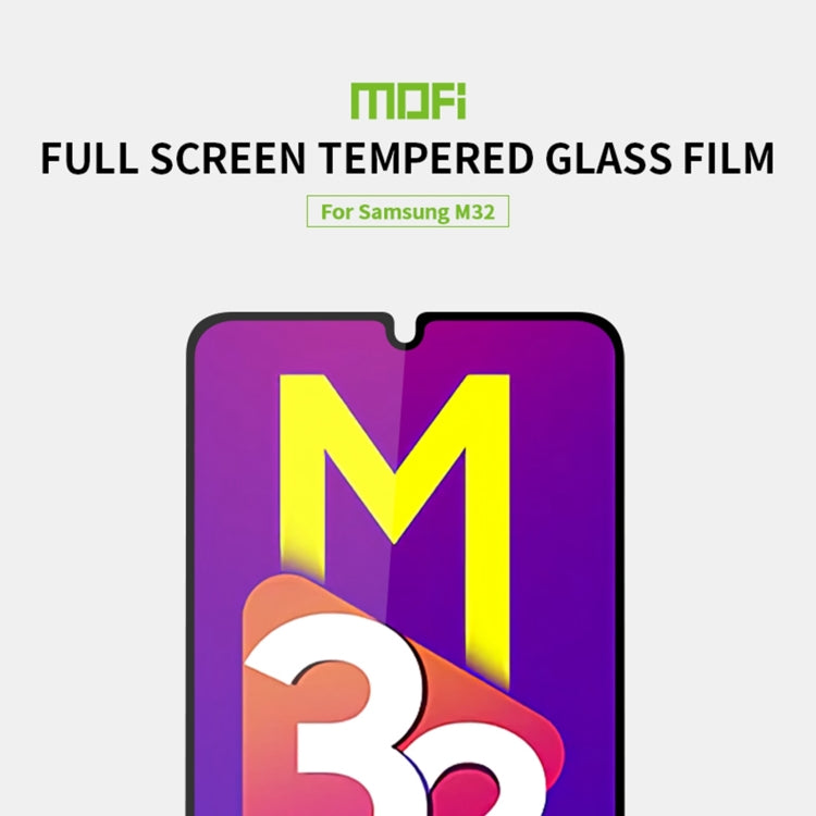 For Samsung Galaxy M32 MOFI 9H 2.5D Full Screen Tempered Glass Film(Black)