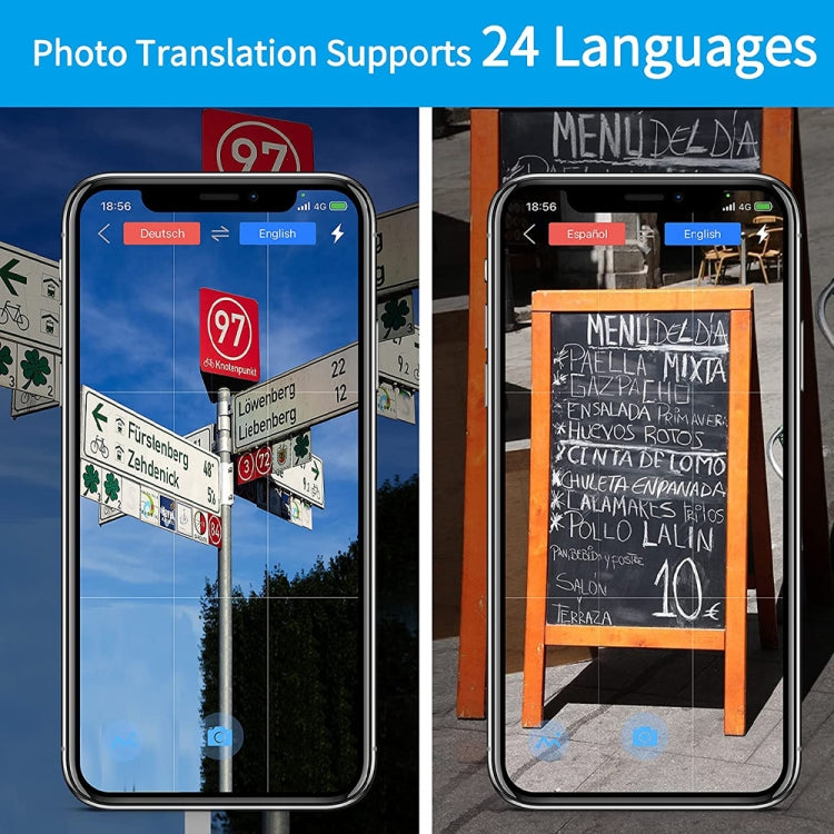 G6 Portable Instant Real Time Voice Translator Multi Language Voice Personal Travel Assistant Translator(Gray)