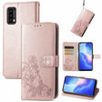 For Blackview A90 Four-leaf Clasp Embossed Buckle Mobile Phone Protection Leather Case with Lanyard & Card Slot & Wallet & Bracket Function(Rose Gold) -  by PMC TechLife | Online Shopping South Africa | PMC TechLife | Buy Now Pay Later Mobicred