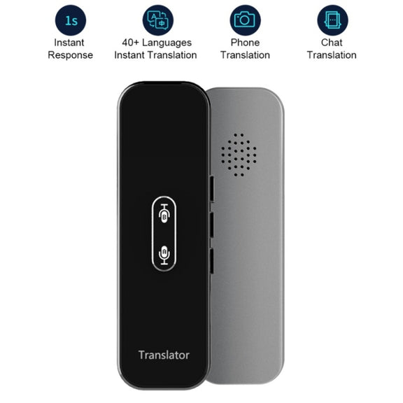 G6X Smart Real Time Voice Translator 40 Languages for Android IOS and Smartphone(Black)