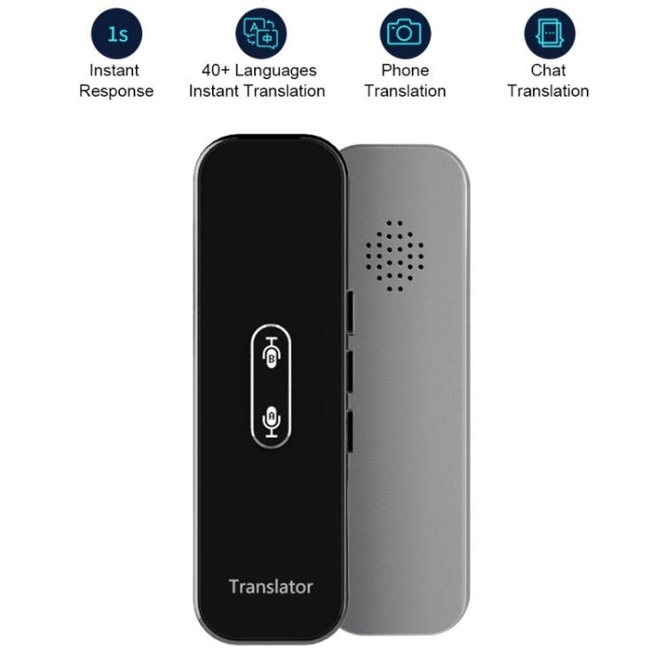 G6X Smart Real Time Voice Translator 40 Languages for Android IOS and Smartphone(Black)