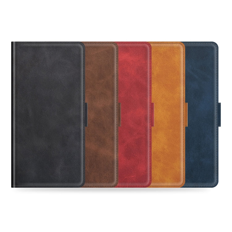 For OPPO Reno6 Pro 5G Dual-side Magnetic Buckle Horizontal Flip Leather Case with Holder & Card Slots & Wallet(Brown)