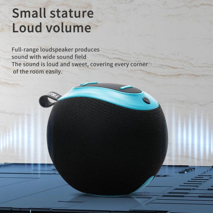 T&G TG623 TWS Portable Wireless Speaker Outdoor Water-resistant Subwoofer 3D Stereo Support FM / TF Card(Blue)