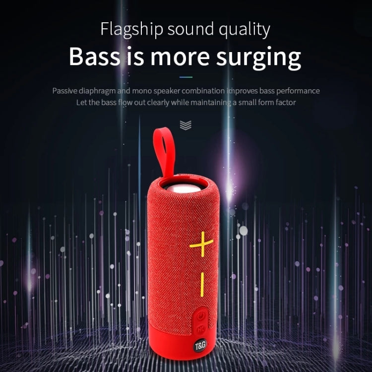 T&G TG619 Portable Bluetooth Wireless Speaker Water-resistant Outdoor Bass Subwoofer Support AUX TF USB(Blue)
