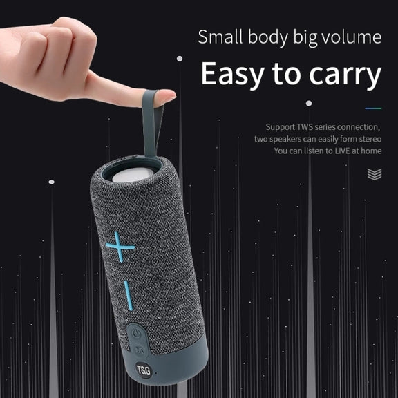 T&G TG619 Portable Bluetooth Wireless Speaker Water-resistant Outdoor Bass Subwoofer Support AUX TF USB(Blue)