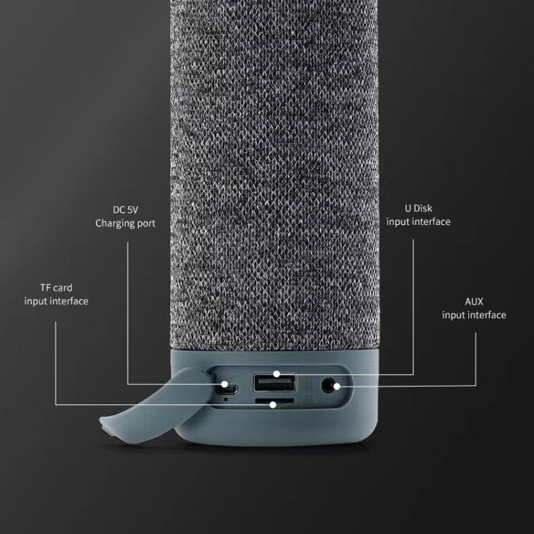 T&G TG619 Portable Bluetooth Wireless Speaker Water-resistant Outdoor Bass Subwoofer Support AUX TF USB(Black)