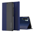 For Huawei P30 Pro Side Electroplated Dormant Ultra-Thin Horizontal Flip Leather Case with Holder(Dark Blue) - Huawei Cases by PMC TechLife | Online Shopping South Africa | PMC TechLife