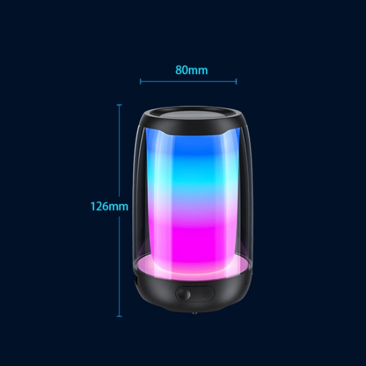 P4 LED Portable Bluetooth Wireless Bass Water-resistant Outdoor Speaker Support AUX / TF Card / USB(White)
