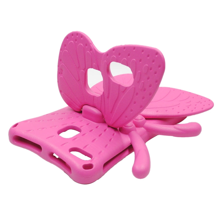 For Lenovo Tab E8 TB8304F / N 8.0 Butterfly Bracket Style EVA Children Falling Proof Cover Protective Case(RoseRed)