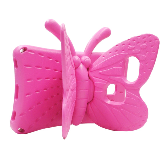 For Lenovo Tab E8 TB8304F / N 8.0 Butterfly Bracket Style EVA Children Falling Proof Cover Protective Case(RoseRed)