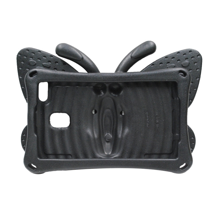 For Amazon Kindle Fire HD 8 2020 Butterfly Bracket Style EVA Children Falling Proof Cover Protective Case(Black)