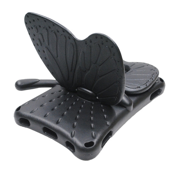 For Amazon Kindle Fire HD 8 2020 Butterfly Bracket Style EVA Children Falling Proof Cover Protective Case(Black)