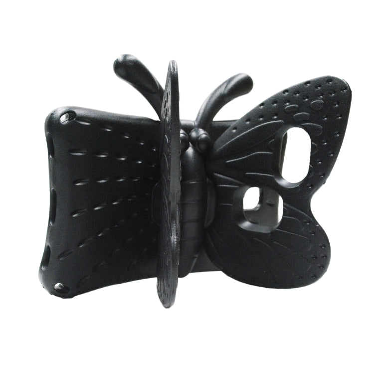 For Amazon Kindle Fire HD 8 2020 Butterfly Bracket Style EVA Children Falling Proof Cover Protective Case(Black)