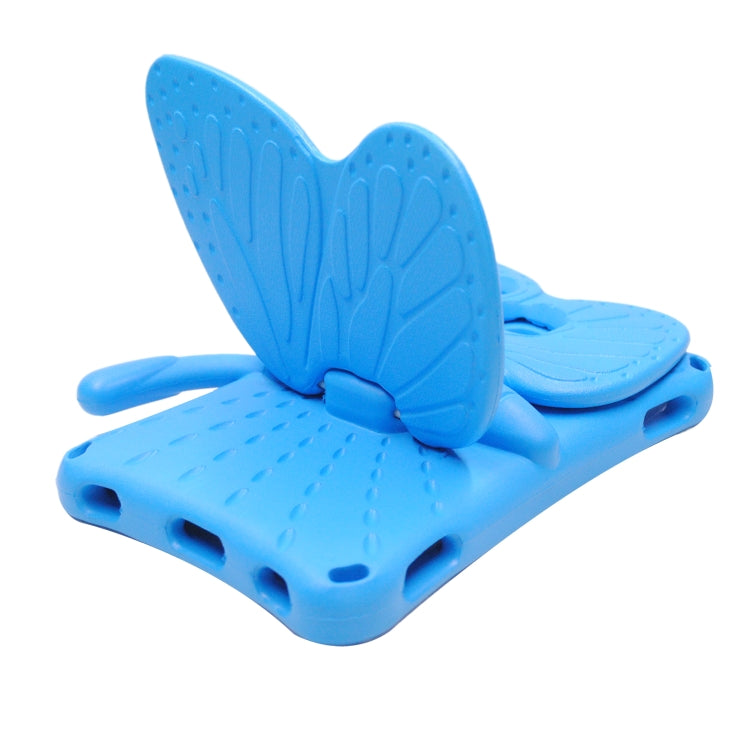 For Amazon Kindle Fire HD 8 2020 Butterfly Bracket Style EVA Children Falling Proof Cover Protective Case(Blue)