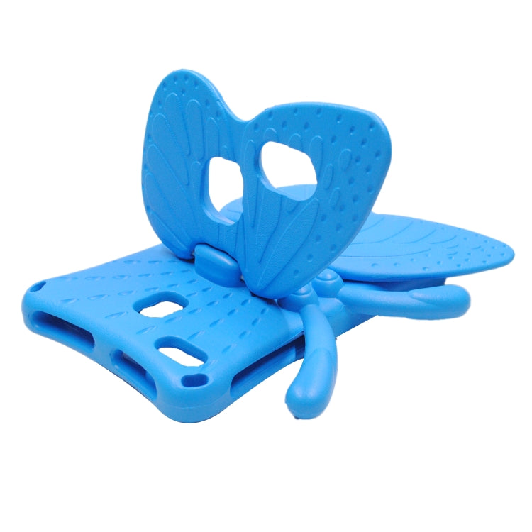 For Amazon Kindle Fire HD 8 2020 Butterfly Bracket Style EVA Children Falling Proof Cover Protective Case(Blue)