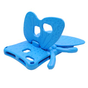 For Amazon Kindle Fire HD 8 2020 Butterfly Bracket Style EVA Children Falling Proof Cover Protective Case(Blue)
