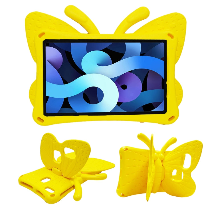 For Amazon Kindle Fire HD 8 2020 Butterfly Bracket Style EVA Children Falling Proof Cover Protective Case(Yellow)