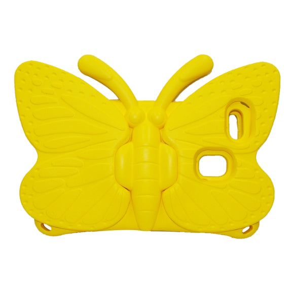 For Amazon Kindle Fire HD 8 2020 Butterfly Bracket Style EVA Children Falling Proof Cover Protective Case(Yellow)
