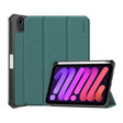 For iPad mini 2024 / mini 6 ENKAY Custer Texture Horizontal Flip PU+TPU Leather Tablet Case with Three-folding Holder & Sleep / Wake-up Function & Pen Holder(Dark Green) - free shipping - PMc TechLife - Order now!
