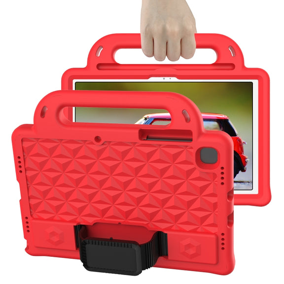 For Lenovo Tab M10 Plus TB-X606 10.3 Diamond Series EVA Anti-Fall Shockproof Sleeve Protective Shell Case with Holder & Strap(Red)